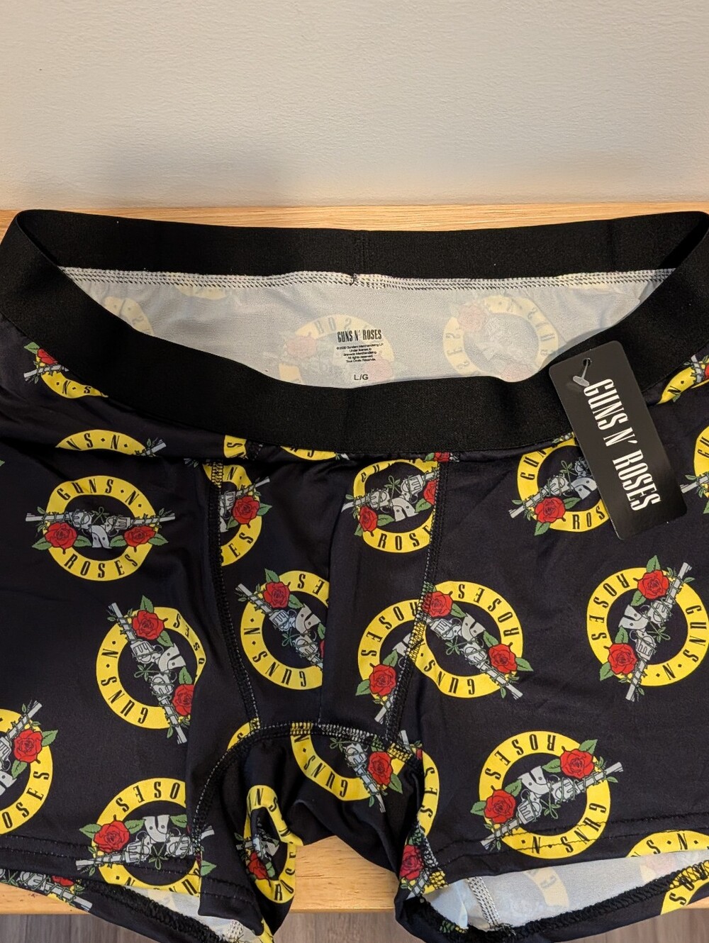 Guns N' Roses Black Logo-Print Men's Boxer Briefs